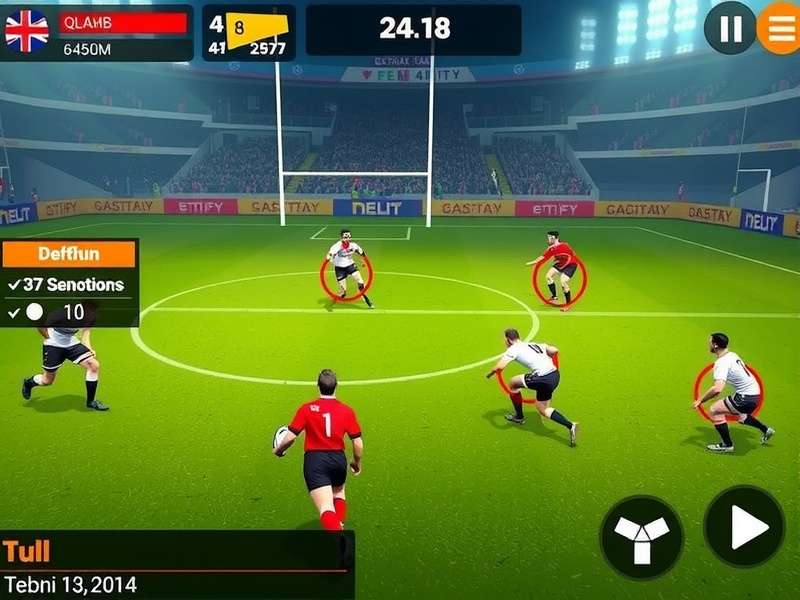 Delhi Rugby Warriors gameplay screenshot showing intense rugby action